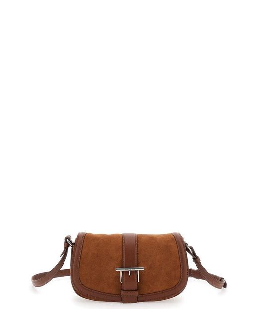 Alexander McQueen Brown T-Bar Foldover-Top Satchel Bag