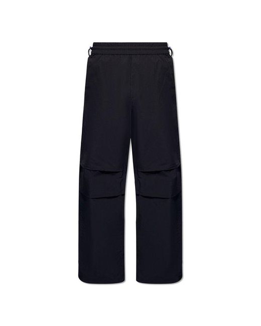 Burberry Blue Track Pants With 'equestrian Knight' Motif, for men