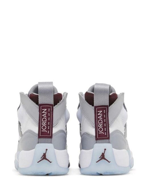 Nike White Jumpman Two Trey Bordeaux Sneakers for men