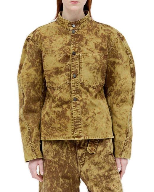 Lemaire Brown Balloon Sleeved Jacket