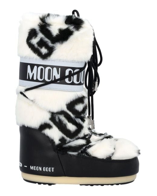 Gcds Black Faux-fur Moon Boots