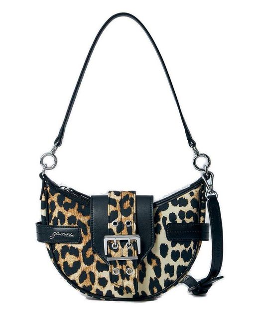 ショルダーバッグ・ポシェット Bucky Small Crossbody - Ganni - Nylon - Leopard Leopard Leopard Small Bucky Crossbody Bag | GANNI US