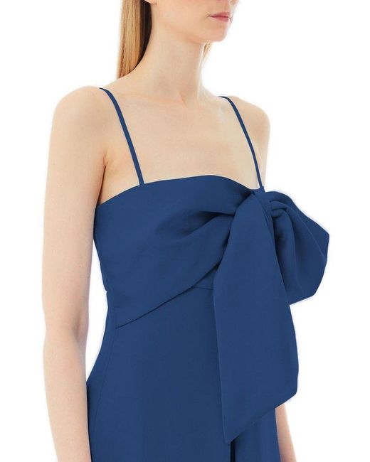 Liu Jo Blue Smart Bow Detailed Jumpsuit