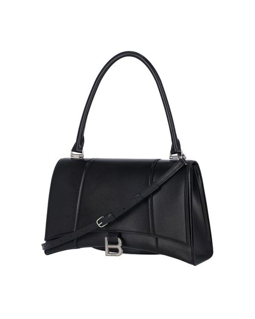 Balenciaga Black Hourglass Hinge Medium Handbag