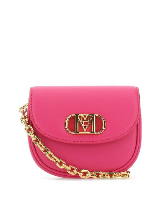 MCM Travia Chainlinked Mini Crossbody Bag in Pink Lyst