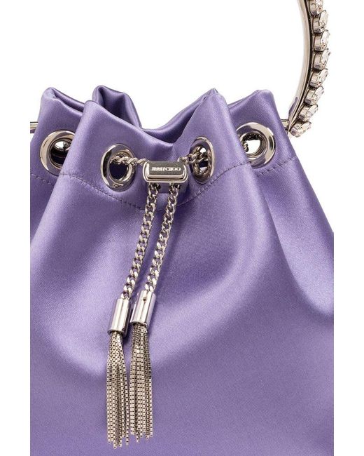 Jimmy Choo Purple Bon Bon Bucket Bag