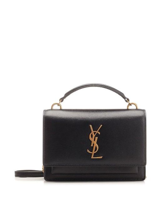 Saint Laurent sunset Mini Shoulder Bag in Black Lyst UK