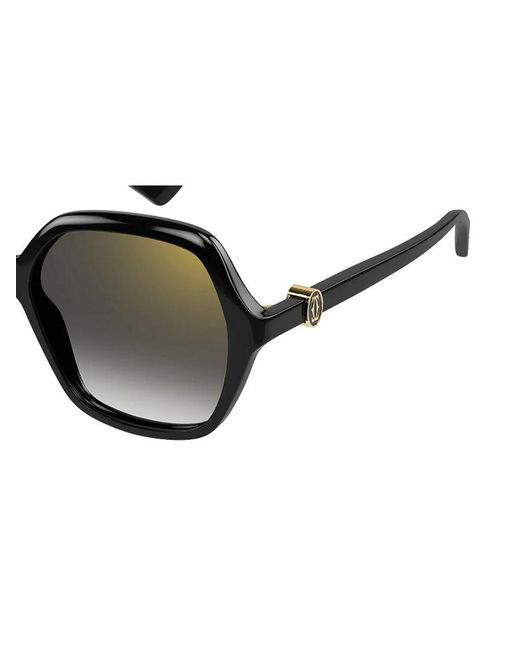 Cartier Black Square Frame Sunglasses