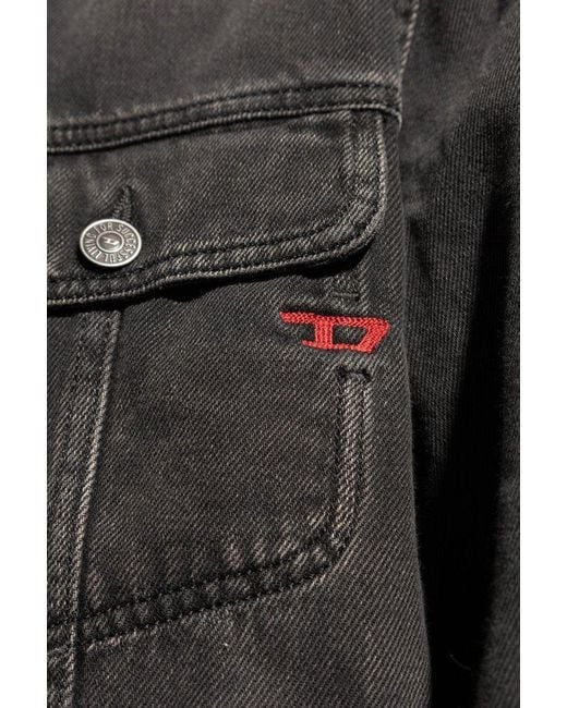 DIESEL Black Denim Jacket ‘D-Barcy’ for men