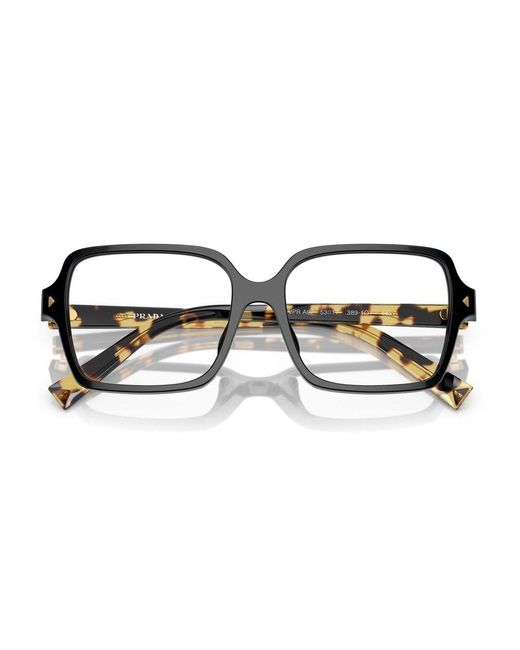 Prada Black Square-Frame Glasses