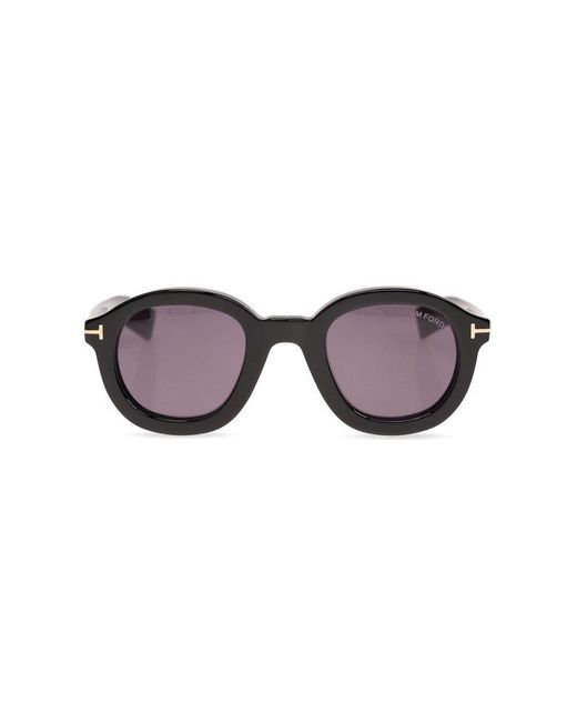Tom Ford Black Raffa Oval Frame Sunglasses for men