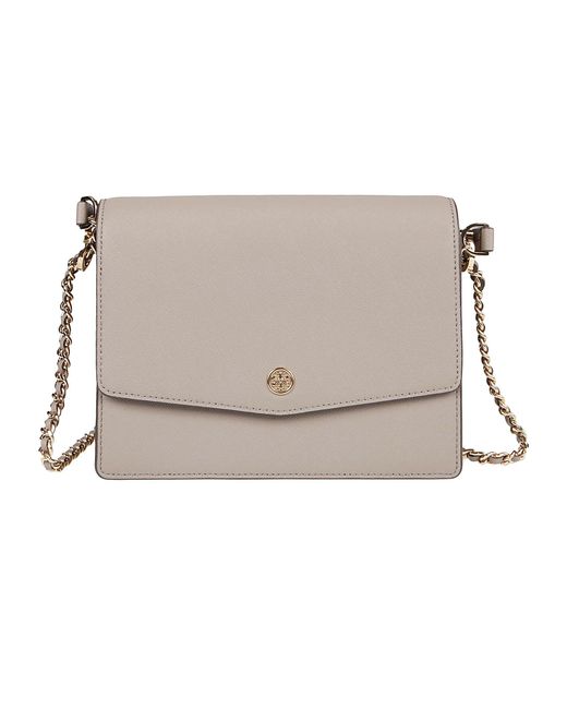 Tory Burch Robinson Convertible Shoulder Bag in Gray Lyst