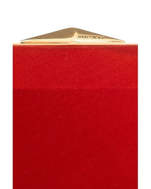Jimmy Choo Red Diamond Box Chain-linked Clutch Bag