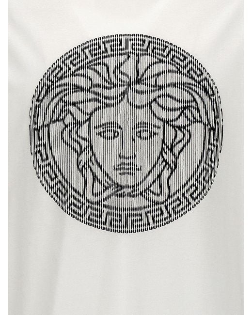 Versace Gray Logo Embroidery T-Shirt for men
