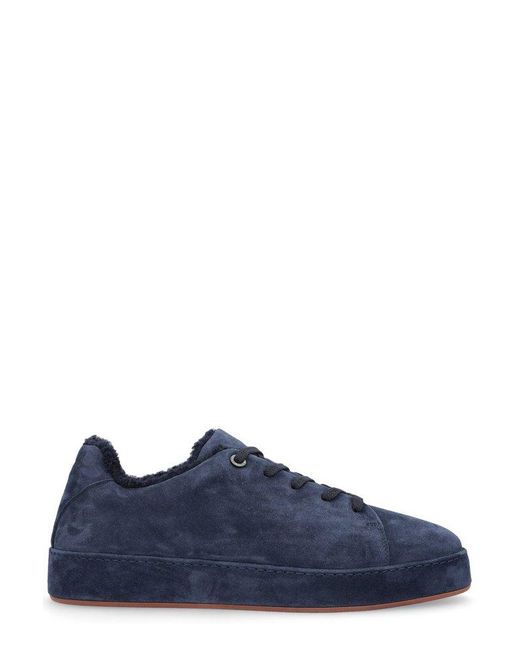 Loro Piana Blue Nuages Low Top Sneaker for men