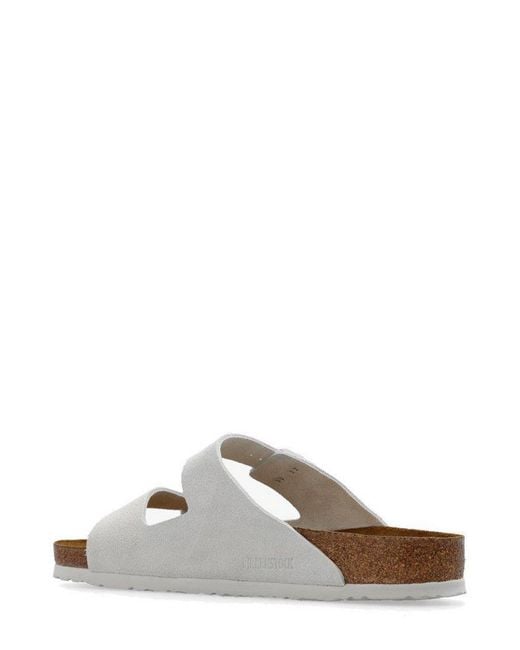 Birkenstock White Arizona Soft Footbed Sandals for men