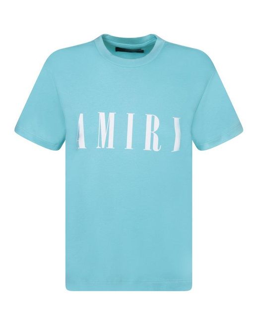 Amiri Blue Core Logo Mint T-shirt