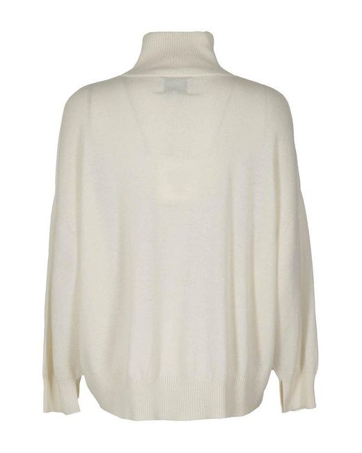 Loulou Studio White Murano High-neck Knitted Jumper
