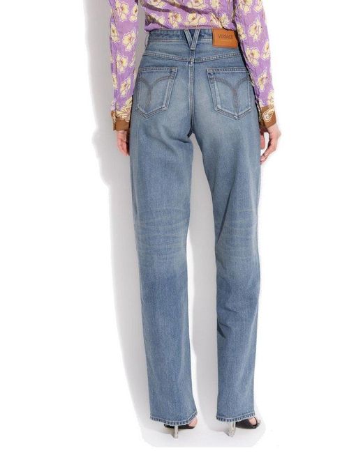 Versace Blue Jeans With Vintage Effect