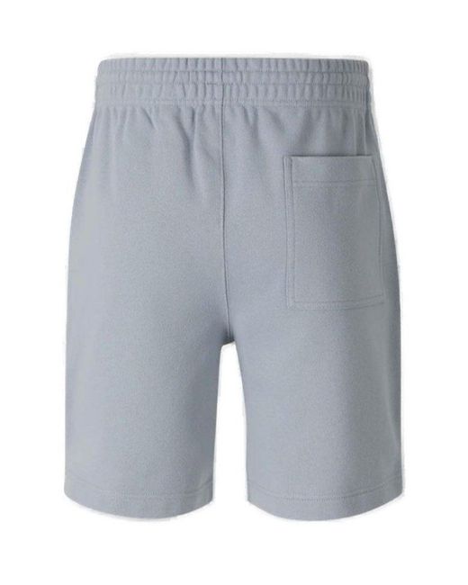 Burberry Gray Logo Printed Bermuda Shorts for men