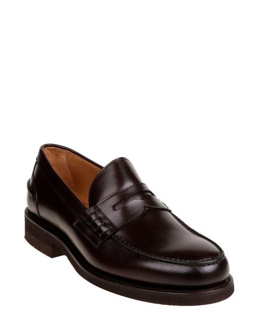 BERWICK  1707 Brown Classic Penny Loafers for men