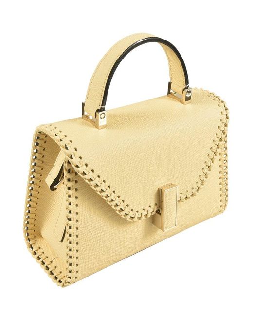 Valextra Metallic Iside Mini Top Handle Bag