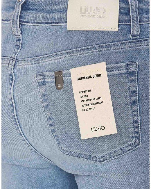 Liu Jo Blue Logo Patch Flared Jeans