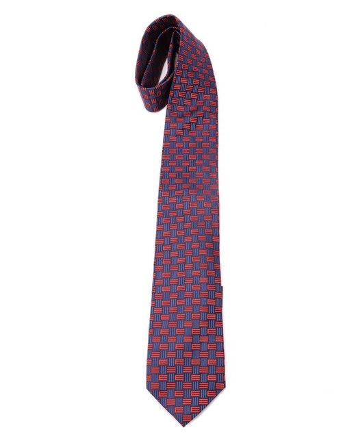 Etro Purple Motif Jacquard Tie for men