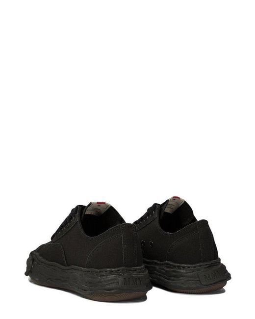 Maison Mihara Yasuhiro Black Round-Toe Lace-Up Sneakers for men