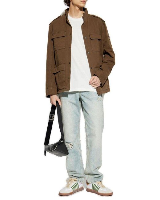 Zadig & Voltaire Brown Kendrick Logo Patch Jacket for men