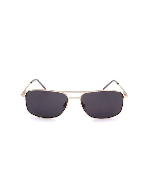 HUGO Black Rectangular Frame Sunglasses for men