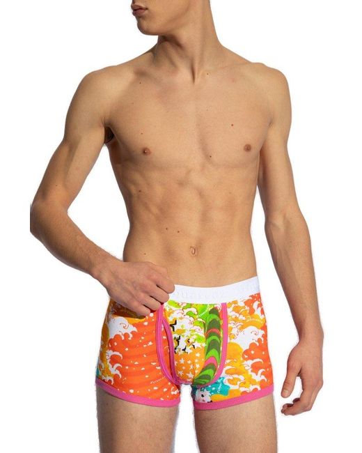 DSquared² Multicolor Pattern-printed Ribbed Boxers for men
