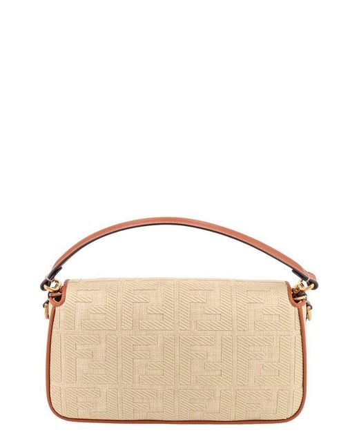 Fendi Mini Baguette Bag In FF Motif Canvas Multicolor