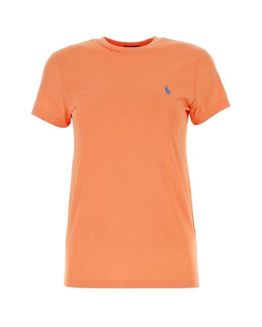 Polo Ralph Lauren Orange Cotton T-Shirt
