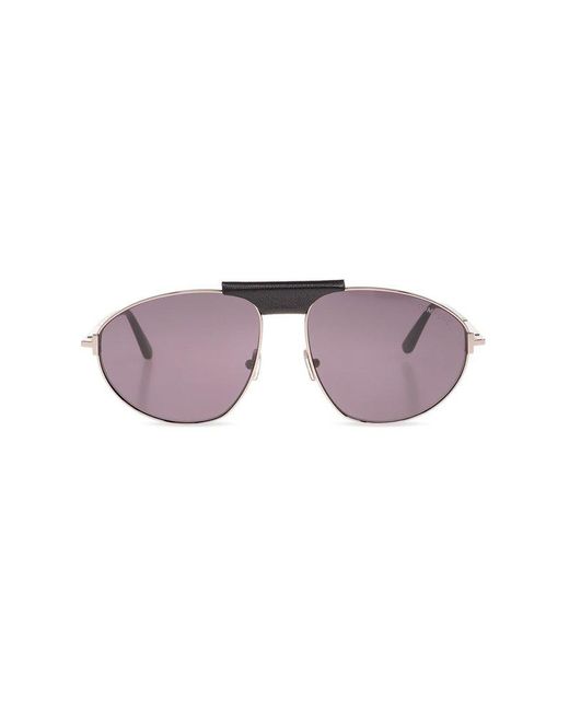 Tom Ford Purple Ken Pilot Frame Sunglasses for men