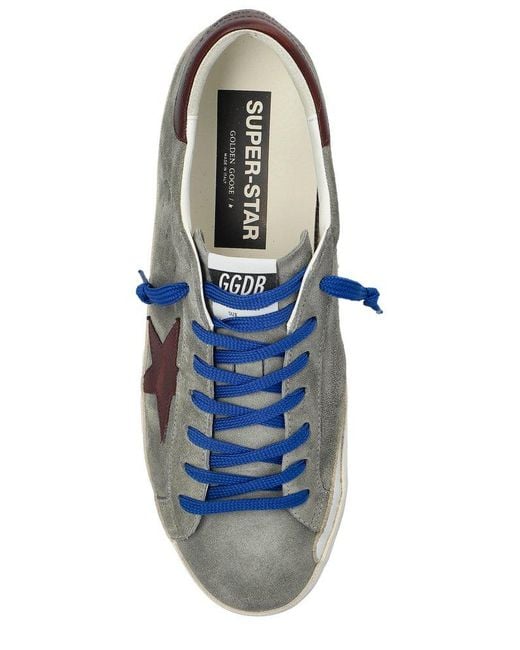 Golden Goose Deluxe Brand Gray Super Star Lace-Up Sneakers for men