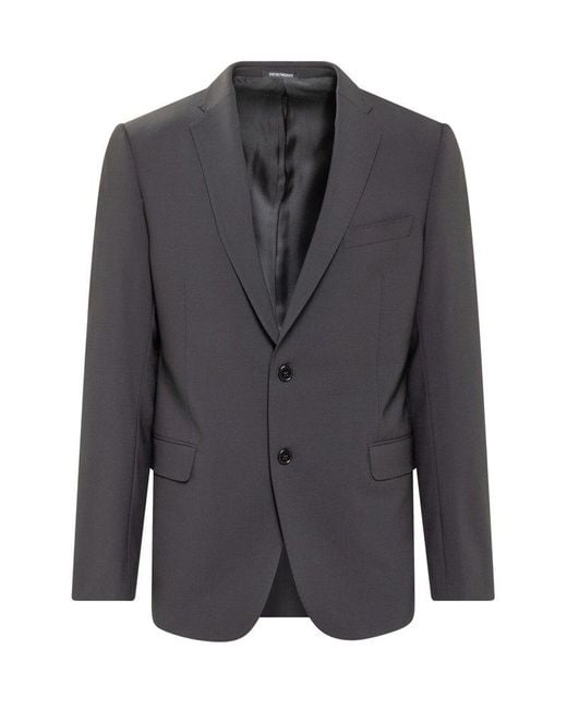 Emporio Armani Gray Single-breasted Two-piece Tailored Suit for men