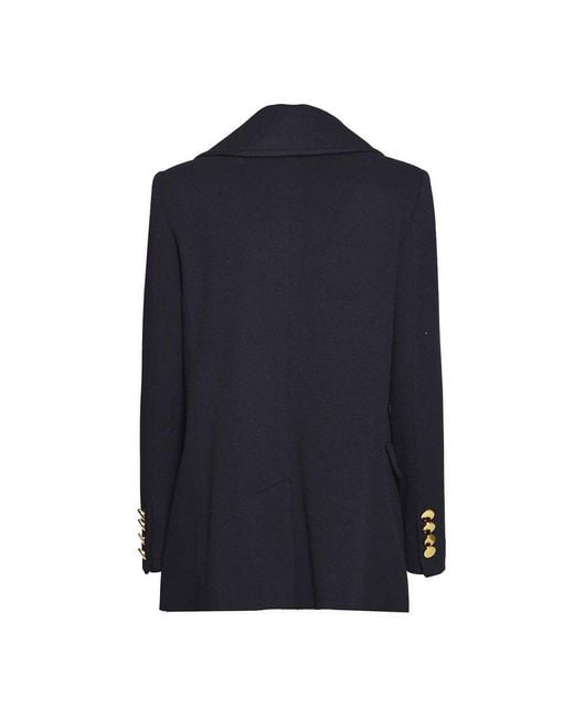 Tagliatore Blue Cashmere And Wool Blanche Coat