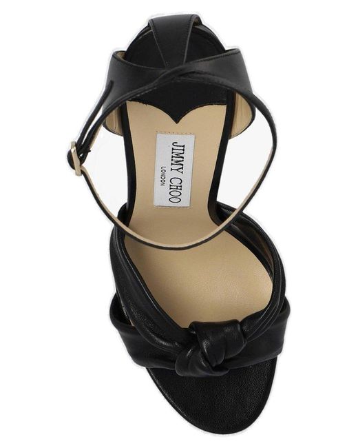 Jimmy Choo Black Rosie Knot-detailed Sandals