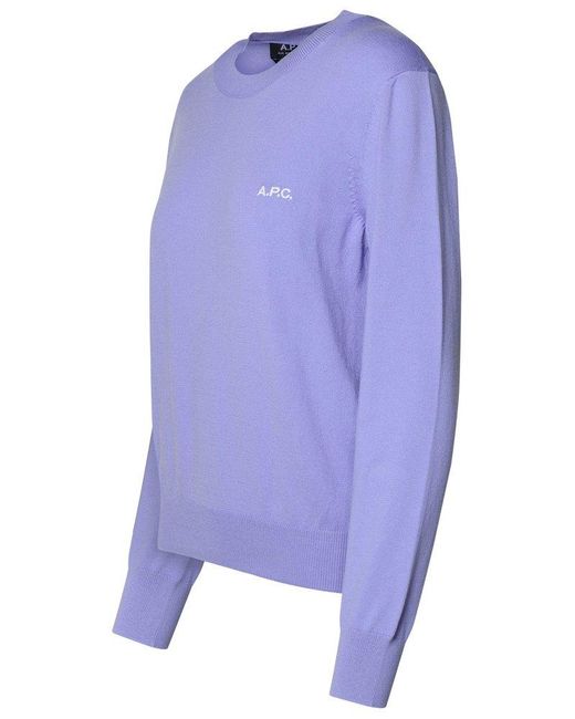 A.P.C. Blue Lilac Cotton Sweater