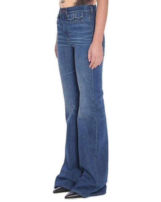 Chloé Blue High-Waisted Flared Jeans