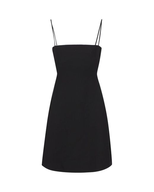 Loewe Black Thin Strapped Flare Silhouette Dress