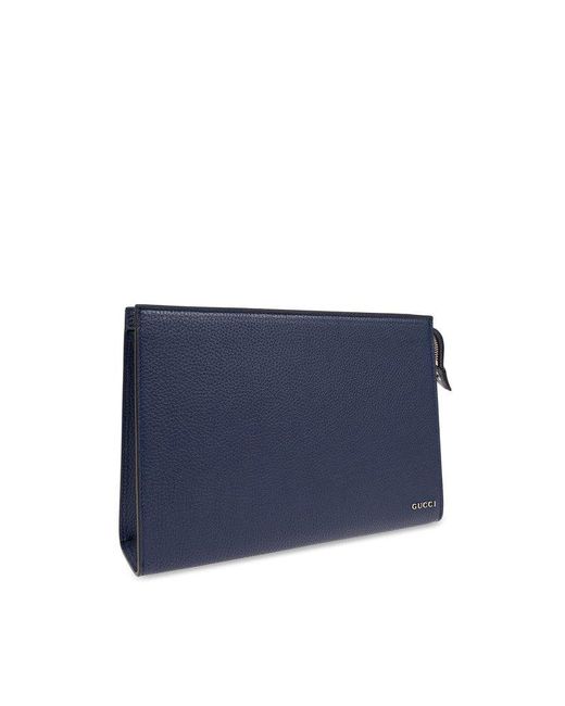 Gucci Blue Leather Handbag for men
