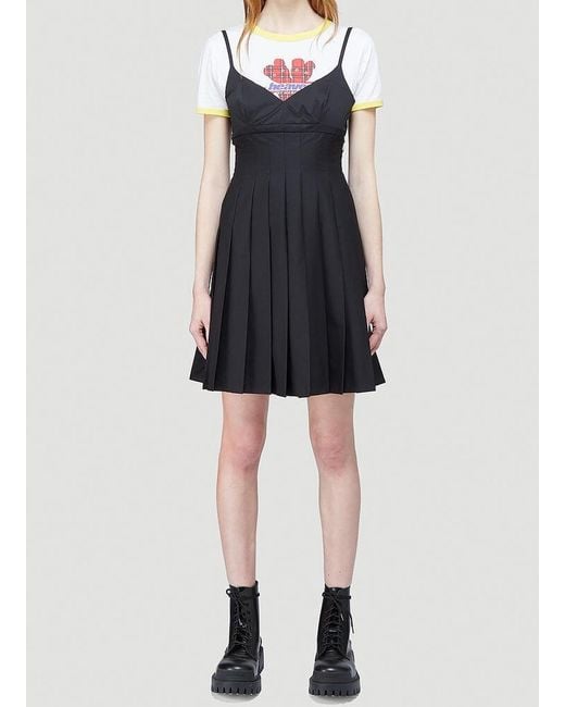 Marc Jacobs Black Heaven By Pleated Dress