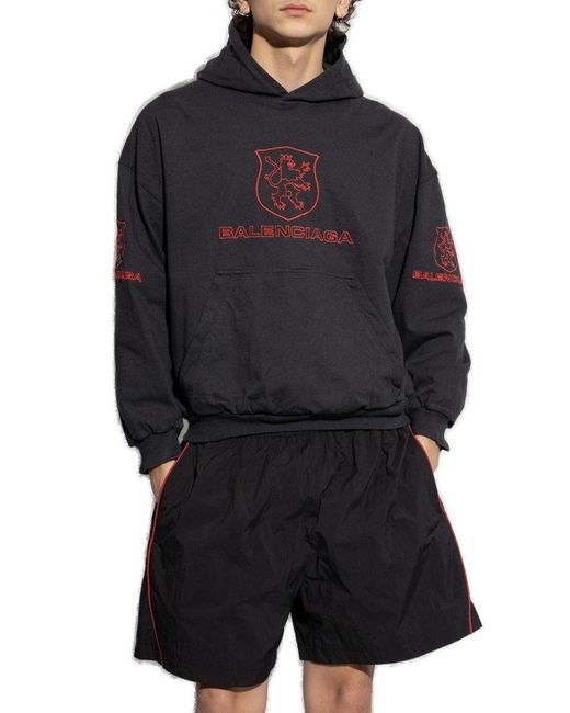 Balenciaga Blue Sweatshirt With Crumpled Effect for men