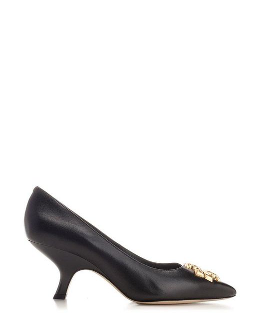 Tory Burch Black Eleanor Pointed Toe Pumps