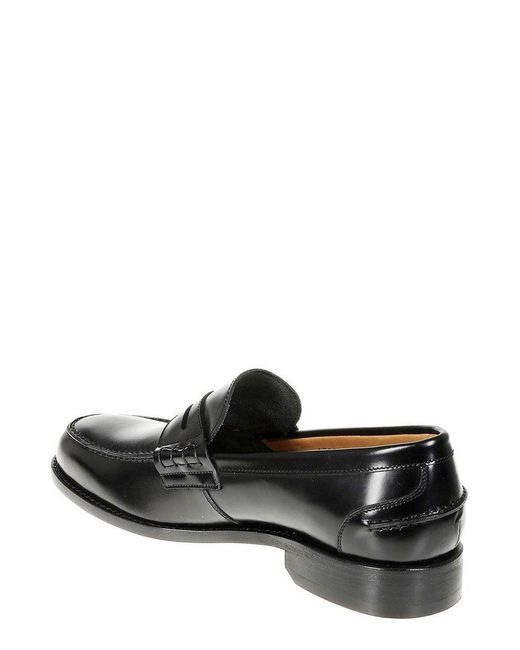 BERWICK  1707 Black Classic Penny Loafers for men