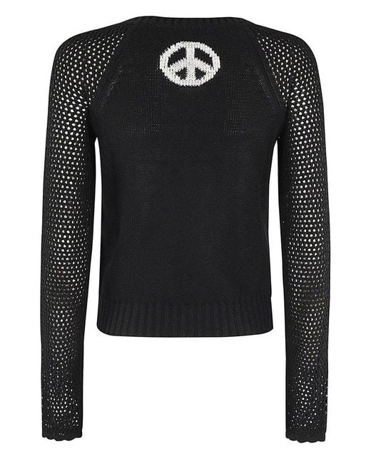 Moschino Black Jeans Open-knit Jumper