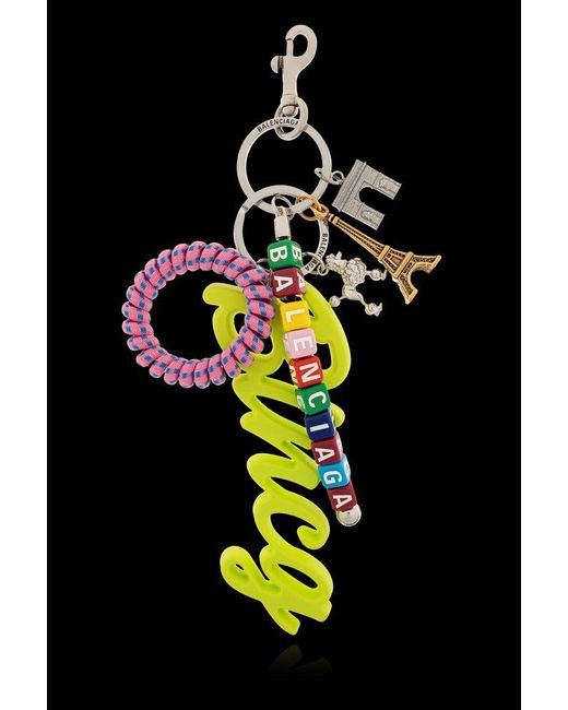 Balenciaga Black Charms Logo Keychain