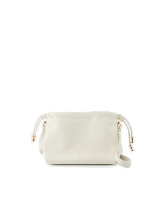 A.P.C. White Ninon Mini Crossbody Bag